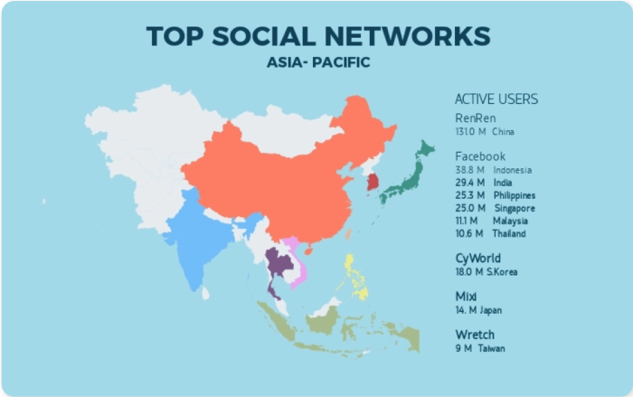 Visme中的地图模板。